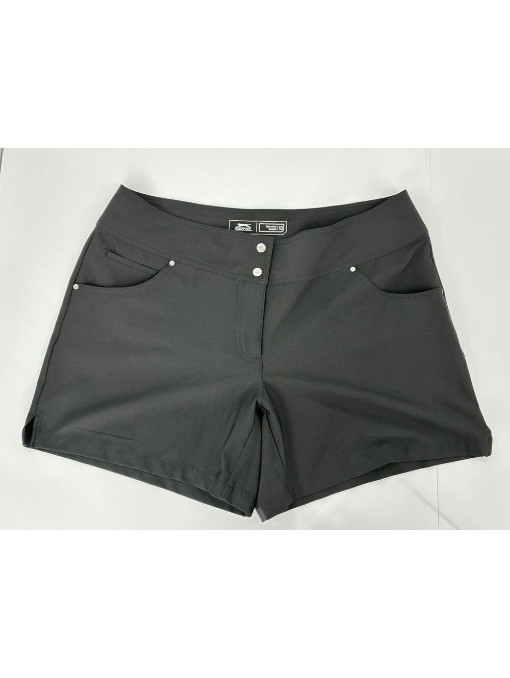 Slazenger Black Golf Shorts Size 10 with Stretch Polyester Spandex